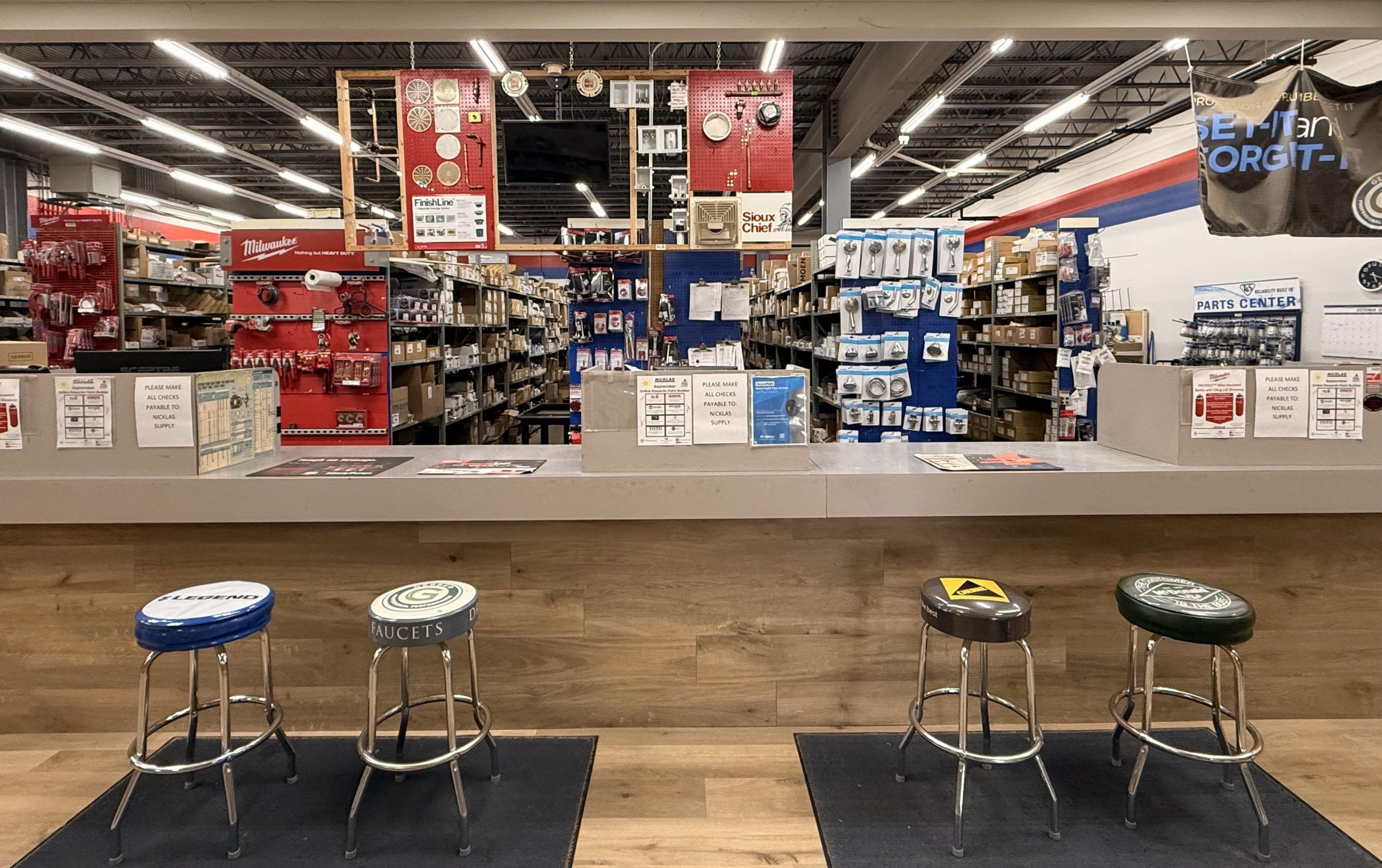 Nicklas Supply Cranberry Township Parts Counter