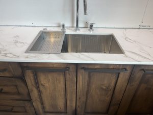 Kitchen Countertop, Sink, and Faucet Display