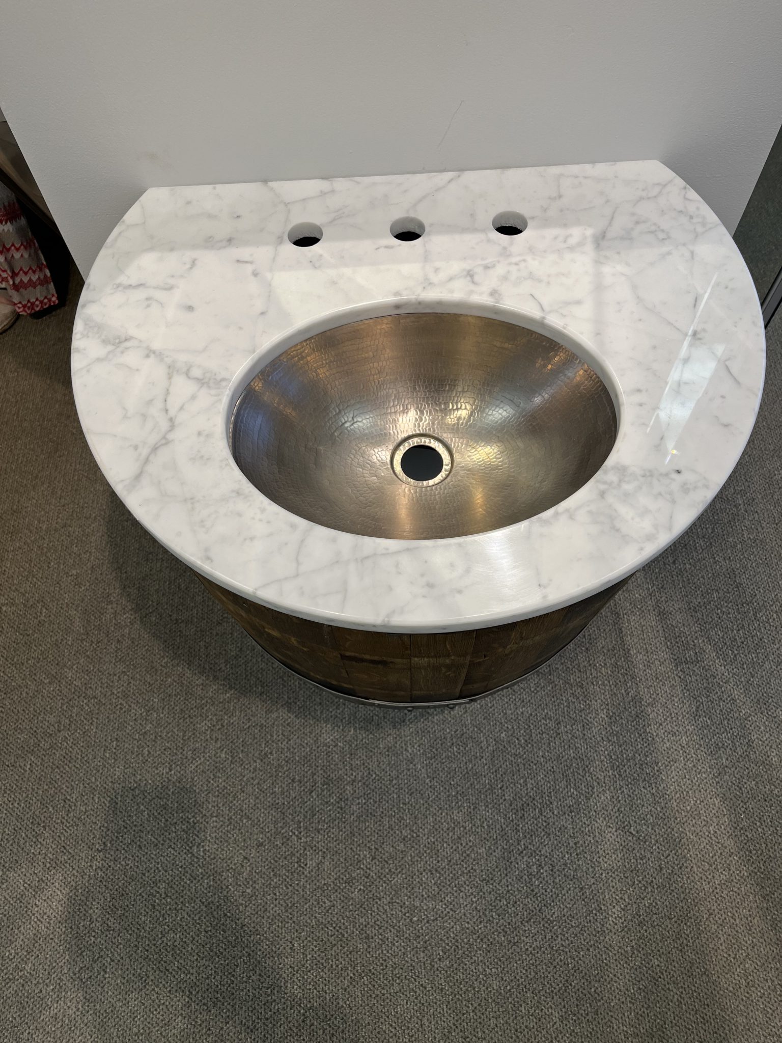 Wine Barrel Sink Display Sale Mirror Nicklas Supply   Barrel Sink 1536x2048 