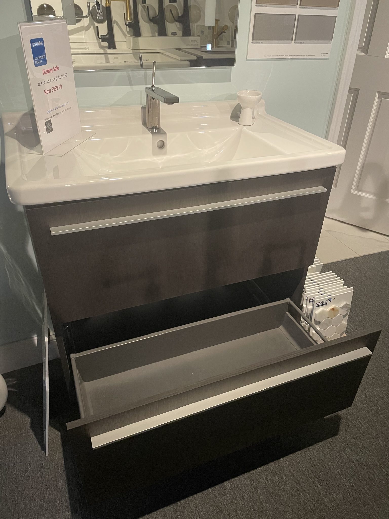 Wall Hung Vanity & Top Display Sale Nicklas Supply